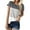 Gray, variant on Women's Casual Basic Rounk Neck Summer T-Shirt Splicing Loose Short Sleeve Tee Shirts Tops