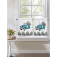 thumbnail image 4 of Summer Tropical Plants 2 Panel Kitchen Curtains for Small Windows, Turquoise Truck Cactus Flowers Bathroom Tier Curtain, Short Window Treatment for Bedroom/Living Room 55"x36", 4 of 6