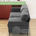 thumbnail image 6 of LEISLAND Modern Contemporary 100% Linen Removable Low-Back Cushion Small Couch, Dark Grey, 6 of 7