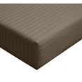 thumbnail image 3 of Sheetsnthings Striped 300 Thread Count, 100% Cotton 4PC Full Bed Sheets Set with Deep Pockets, Taupe, 3 of 4