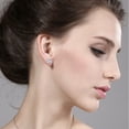 thumbnail image 3 of Gem Stone King 14K White Gold Stud Earrings for Women Men 3.00 Ct Oval 8x6mm White Topaz, 3 of 5