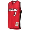 thumbnail image 2 of Youth Mitchell & Ness Dwyane Wade Red Miami Heat 2005/06 Hardwood Classics Swingman Jersey, 2 of 3