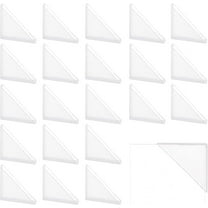 50 Pcs Transparent Photo Corners 1.36×1.36" Clear Plastic Corner Protectors Picture Frame Mounting Corners for DIY Album Scrapbook Journal Photographs Certificates Pictures inner:0.16" White