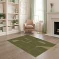 thumbnail image 2 of ODIKA 4'x6' Washable Area Rug Olive Green Geometric Abstraction Modern Abstract Shapes with Design for Dorm Room, Small Living Stain Resistant Low Profile, Easy Care, 2 of 7