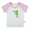 thumbnail image 1 of Nature Pattern Bamboo T shirt For Baby, Newborn Babies T-shirts, Infant Tops, 0-24M Kids Graphic Tees Clothing (Short Pink Raglan T-shirt, 6-12 Months), 1 of 4