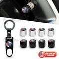 thumbnail image 2 of Car Wheels Tire Valve Dust Stem Air Cap Cover + Keychain Ring Pontiac Logo Sport, 2 of 6