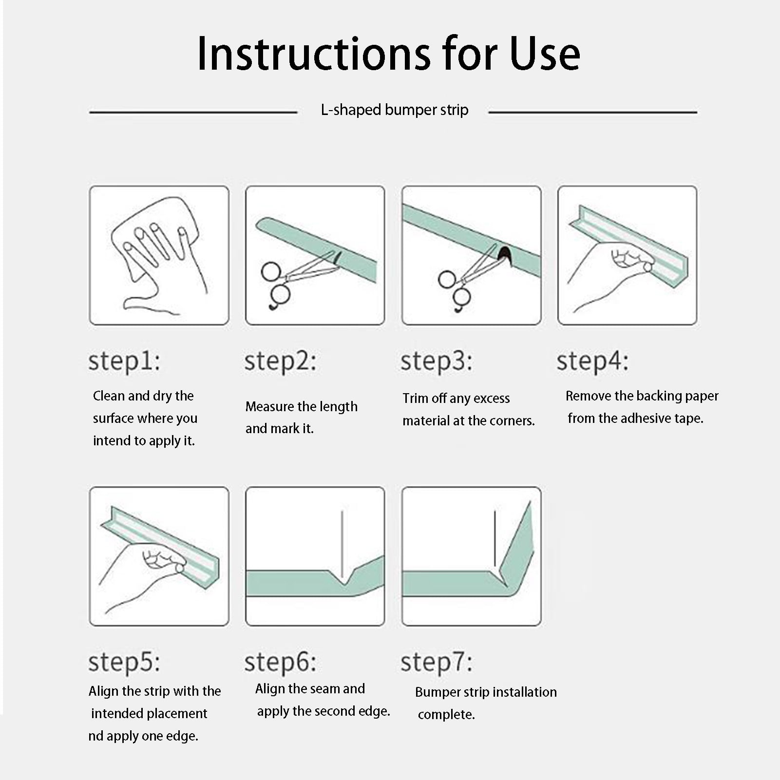 Corner Guards Edge Protectors, L-Shaped Proofing Protector Bumper Rubber Strip,Furniture Tables Foam Adhesive Collision For Table Edges Sharp Corners