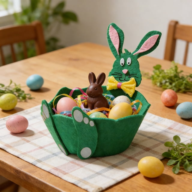 Easter Decoración del hogar Easter Bunny Storage Basket A Gift Suitable for F Riends Decoración del hogar