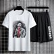 thumbnail image 1 of Eminem-Camiseta ajustada con estampado sombreado para hombre, pantalones cortos, traje deportivo de manga corta, camisetas informales de gran tamaño, pantalones cortos de Hip Hop, conjuntos de dos pie, 1 of 4