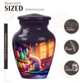 thumbnail image 2 of JAGASY Rabbit Urn for Mother Ashes, Purple Small Urns for Human Ashes Keepsake, White Rabbit & Easter Eggs Decorative Urns for Father, Handmade Memorial Urn for Mom & Dad, (3 Inch), 2 of 7