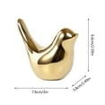 thumbnail image 2 of Creative Golden Ceramic Bird Figurines - Modern Minimalist Desk Decor, Living Room Shelf Accents for Contemporary Home Styling, Creative Golden Ceramic Bird Ornaments Gold2, 2 of 3