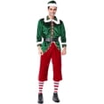 thumbnail image 4 of Conjunto de disfraz de elfo de Navidad para adultos, hombres y mujeres, kit completo de disfraz de cosplay, 4 of 8