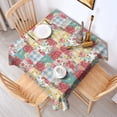 thumbnail image 2 of Pioneer Flower Floral Print Pattern Square Tablecloth,Waterproof Square Table Cover,Wipeable Spillproof Washable Table Cover for Home Kitchen Party Decor 52"x52"(132x132cm), 2 of 6