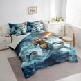 thumbnail image 3 of Manfei Pet Animal Kitten 7pcs Bedding Comforter Set,Ocean Animal Shark Queen Bedding Sets,Nautical Adventure Queen Sheet Sets For Girls Teens,Ultra Soft Home Decor Reversible, 3 of 8