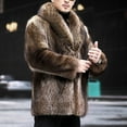 thumbnail image 4 of Christmas Clearance! ZVNAΖH Mens Faux Fur Coat Vintage Fluffy Jacket Winter Warm Coat Fuzzy Outerwear Big and Tall Cardigan, 4 of 6