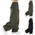 thumbnail image 5 of Utoimkio Toddler Boys Pull On Cargo Pants Casual Loose Straight Leg Lounge Pants Size 5-16T, 5 of 5