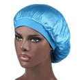 thumbnail image 2 of HLONK Bonnet de Cheveux Large Bande Élastique Bonnet de Nuit en Satin Doux pour Cheveux Noirs Femmes 2 pack, 2 of 5