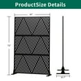 thumbnail image 7 of MAYEERTY 72×47" Outdoor Black Metal Privacy Panel Screen for Backyard & Garden, Triangular V-Shaped Pattern, 7 of 7