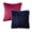 Navy & Wine, variant on Phantoscope Designer's Choice Decorative Throw Pillow Set, Fluffy Faux Fur & Pom Pom Velvet Bundle, for Sofa Couch Bedroom, 18" x 18", Beige Fur and Velvet, 2 Pack