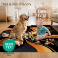 thumbnail image 4 of ODIKA 4'x6' Ultra-Soft Area Rug, Orange Abstract Mid-Century Fluid Retro Biomorphic Design with Curves Washable, Bare feet friendly, Silk-Touch for Bedroom Home office, 4 of 7