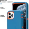 thumbnail image 4 of Case for iPhone 11 Pro, Rugged Durable Defender Heavy Duty 3 in 1 Shockproof Bumper Full Body Protective Cover Phone Case for iPhone 11Pro 5.8'' Display (Blue Orange), 4 of 14