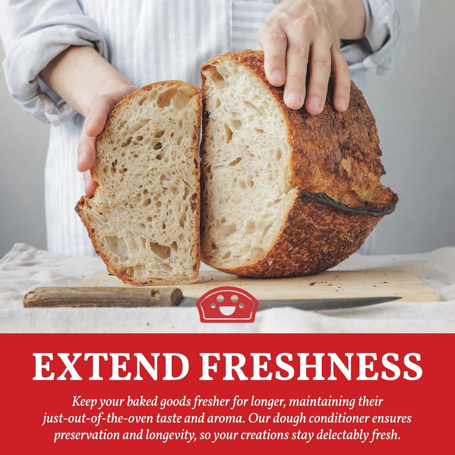 Bakers Club Artisan Dough Conditioner – Bread Improver & Baking Enhancer for Better Texture, Volume & Shelf Life – Sourdough, Pizza Crust, Bagels, Muffins, Cakes, Cookies & Enhances Any Flour 10o