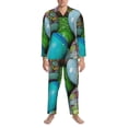 thumbnail image 3 of Yiaed Easter Egg1 Print Men’s Pajamas Set - Long Sleeve Button Down Sleep Shirt and Pajama Bottoms Sleepwear Set Mens Pjs Sets Men's Pajama Bottoms-XX-Large, 3 of 7
