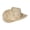 Beige, variant on Grandest Birch 3PCs Random Color Straw Hat Ventilated Hollow Round Collapsible Western Cowboy Beach Hat Photo Props