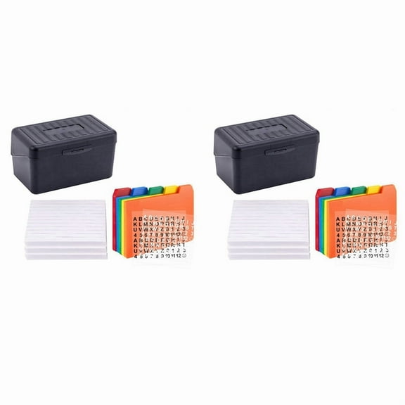 2X Index Card Holder with Dividers and Ruled Index Cards, 60 Index Card Dividers 600 Ruled Index Cards 3 X 5Inch