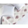 thumbnail image 2 of Floral Bed Runner, Bohemian Style Illustrated Blossom Pattern With Shades on Plain Back, Decorative Accent Bedding Scarf for Hotels Homes & Guest Rooms, Queen, Eggplant White Pale Grey, by Ambesonne, 2 of 3