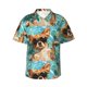 thumbnail image 1 of Fotbe Funny Swimming Chihuahua Camisa Hawaiana para Hombre Unisex – Camisa Casual de Verano con Botones de Manga Corta de Algodón y Lino,Medium, 1 of 7