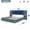 Blue, variant on Anykoon King Size Upholstered Platform Bed with Panel, Anti-Collision Rounded Corners, No Box Spring Needed, Red