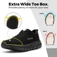 thumbnail image 2 of FitVille Womens Wide Running Shoes Lightweight Sneakers with Arch Support, Black, 7 Wide, 2 of 6
