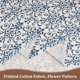 thumbnail image 4 of 2 piezas de tela de algodón estampada con flores de 39,4 x 59 pulgadas, tela de algodón floral vintage, tela de algodón azul prusiano para patchwork y costura., 4 of 6
