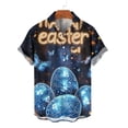 thumbnail image 2 of Ceisia Men's Loose Short Sleeve Printed Casual Shirt with Chest Pocket Black XXXXXL Gifts, 2 of 4