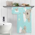 thumbnail image 5 of Cute Koala Stars Clouds Premium Cotton Towel Set,Ultra Soft & Highly Absorbent Quick Dry Towels for Bathroom Pool Gym Spa Wash cloth, 5 of 7