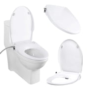Bio Bidet By Bemis 7MSLIMZEROR 000 SlimZero Round Bidet Toilet Seat. Dual Nozzles, Night Light, Slow Closing