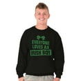 thumbnail image 5 of Funny Saint Patrick's Day Irish Boy Men's Crewneck Sweatshirt Brisco Brands L, 5 of 6