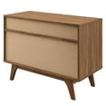 thumbnail image 3 of Modway Envision Vinyl Record Display Stand in Walnut White, 3 of 6