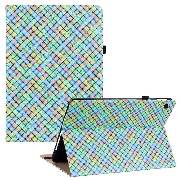 Allytech Case for Samsung Galaxy Tab A7 10.4" Cover 2020 (SM-T500/SM-T505/SM-T507), PU Leather Multi-Angle Viewing Folding Stand Auto Sleep Wake Card Slots Wallet Case for Galaxy Tab A7 2020, Rainbow