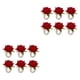 thumbnail image 2 of Bewildely 6 piezas de lino flor artificial servilletero extraíble reutilizable hecho a mano colorido titular ceremonia Navidad decoración rojo Rojo 2Conjunto, 2 of 6