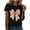 Black, variant on Timegard Womens Tops Valentines Day Print Short Sleeve Crewneck Tee Shirts Casual Loose Comfy Tops
