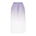 thumbnail image 3 of Mqqzkk Gradient Color Long Skirt For Women Trendy Elastic High Waist Pleated Shirts Tiered A Line Beach Long Skirts, 3 of 5
