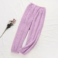thumbnail image 7 of HAOTAGS Womens Pajama Pants,Wide Leg Warm Loose Lounge Pants Casual Sleep Pants Watermelon Red L, 7 of 7