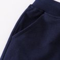 thumbnail image 4 of Boys Athletic Shorts Size 8 Elastic Waisted Solid Color Short Pants Drawstring Pocket Shorts Soft and Breathable Cotton Shorts Beach Shorts Navy 5-6 Years, 4 of 5