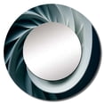thumbnail image 2 of Designart "Twirling Turquoise Shellfish Spiral" Nautilus Rund Mirror For Wall Decor - Large Turquoise Round Print Mirror - Round Modern Mirror - Wall Mounted Round Large Mirror - 29" x 29", 2 of 6