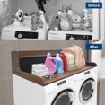 thumbnail image 3 of 2-Tier Shelf Washer Dryer Countertop with 2 Drawers,2.75"H Raised Edge Laundry Top for Washer and Dryer,54" W x 27.55" D Laundry Room Countertop Organization Storage with Non-Slip Pad, 3 of 7