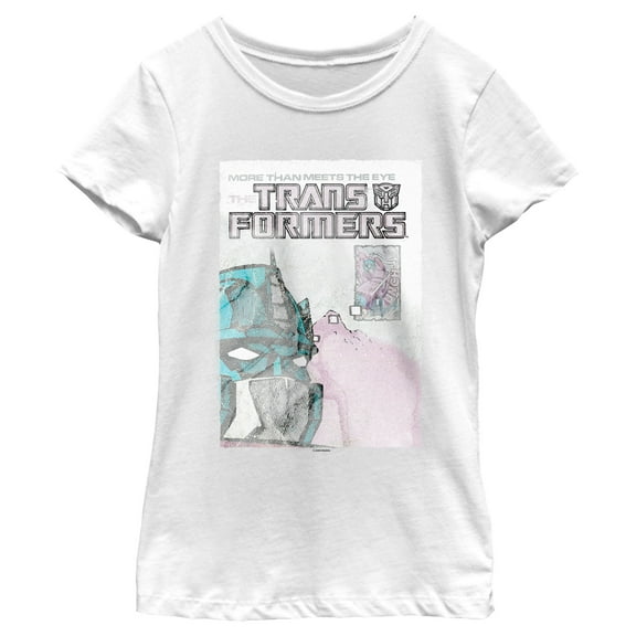 Girl's Transformers Distressed Optimus Prime Poster  Graphic T-Shirt