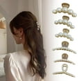 thumbnail image 4 of Elegant Big Pearl Hair Claws Clips For Women Big Size Acrylic Hair Clips Hairpins Crab For K5B1 Hair Accessories Hair Barrettes, 4 of 9