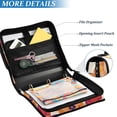 thumbnail image 3 of FORMRS Zipper Binder with Shoulder Strap 2-inch Ring 500 Sheet Capacity File Bag, Orange Hand Drawn Floral, 3 of 5
